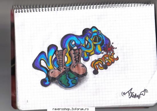 graffiti hmm...a doua fata aici pare.. inceput niste schitze...