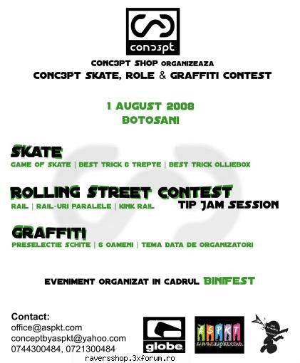binifest ipoteswti 1-2 august shi botosahi- skate, role, graff contest... big