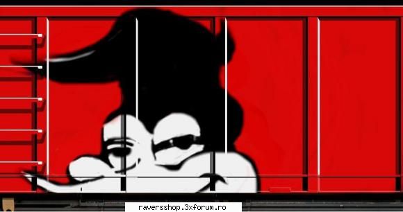 virtual graffiti caracter facut dupa stencil